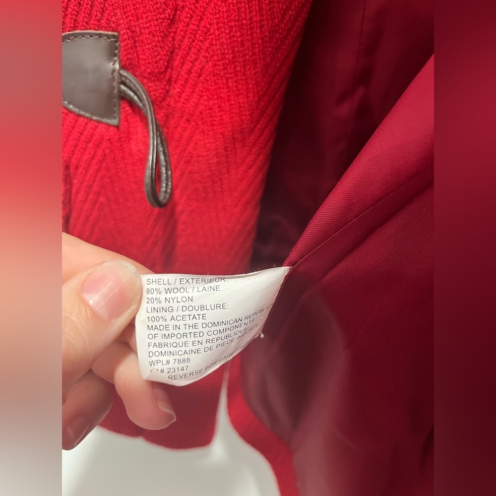 Talbots Mockneck Red Toggle Jacket Patch Pocket W… - image 15